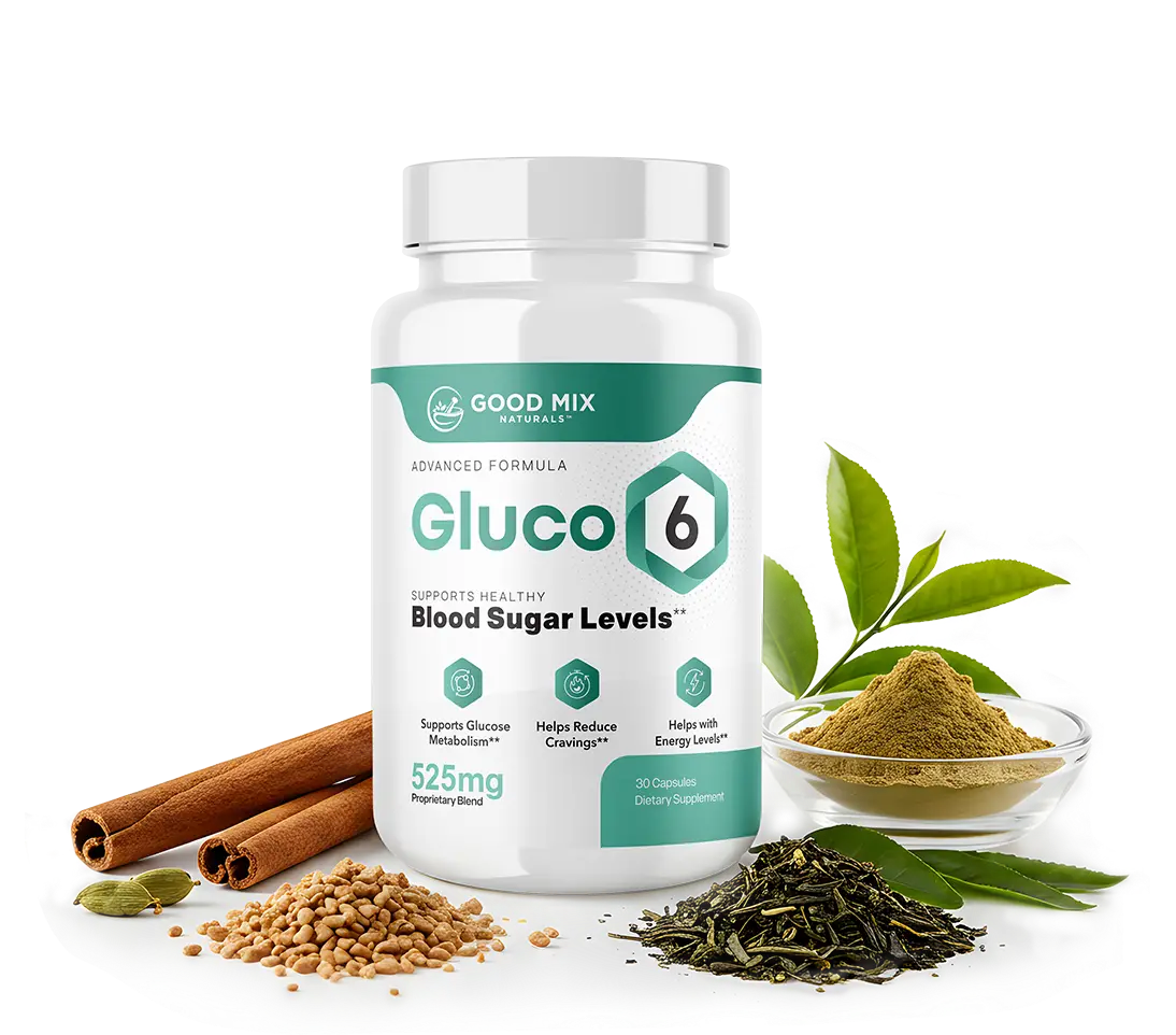 Gluco6 bottle and ingredients